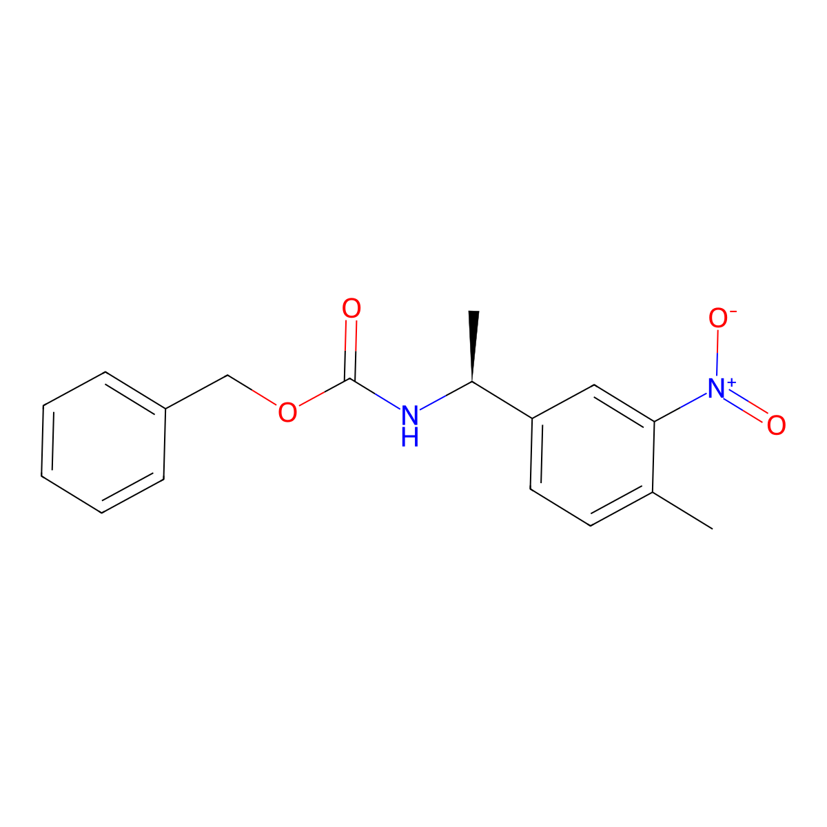 benzyl N-[(1S)-1-(4-methyl-3-nitrophenyl)ethyl]carbamate molecular structure, CAS 2679806-98-3
