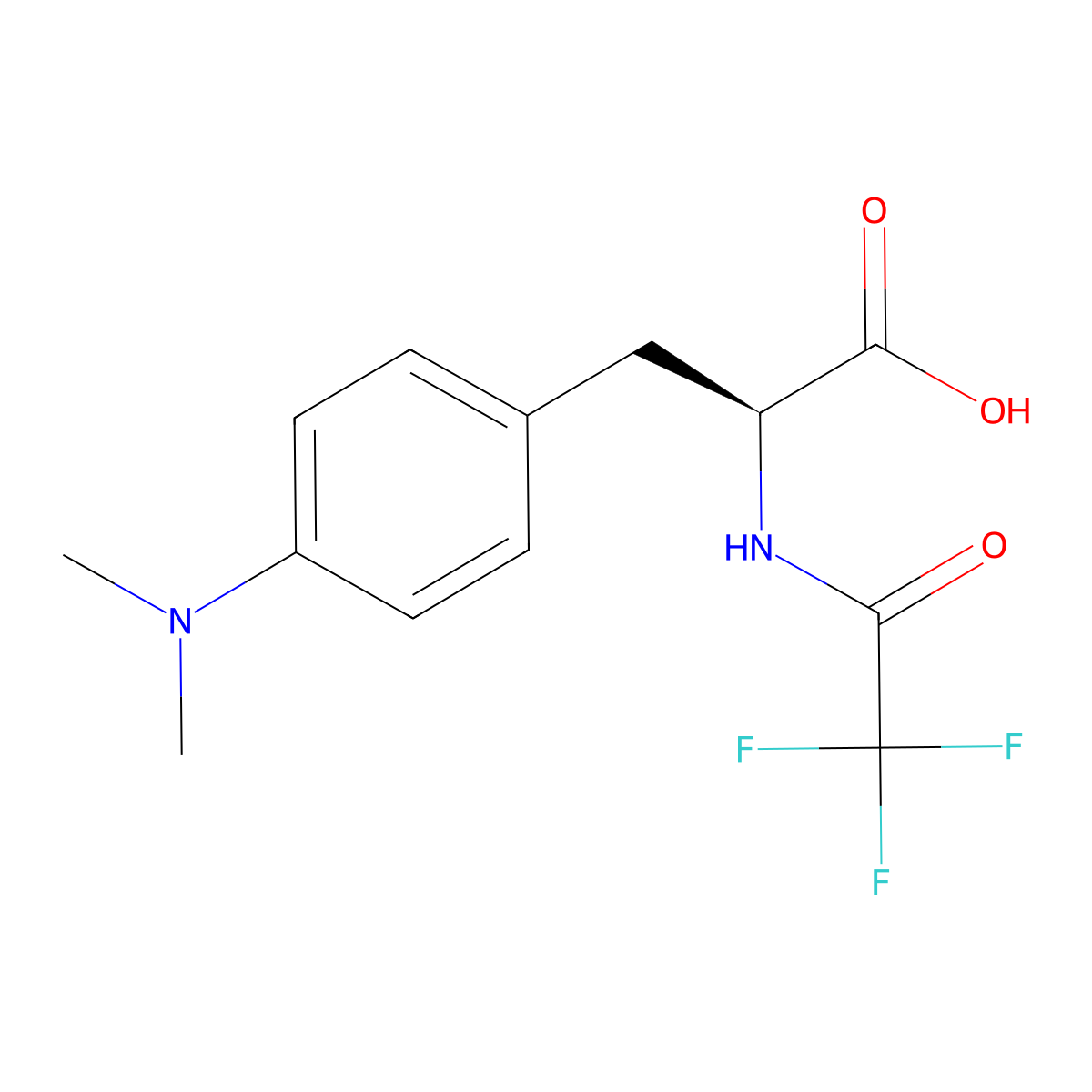 (2S)-3-[4-(dimethylamino)phenyl]-2-(2,2,2-trifluoroacetamido)propanoic acid molecular structure, CAS 2679807-08-8