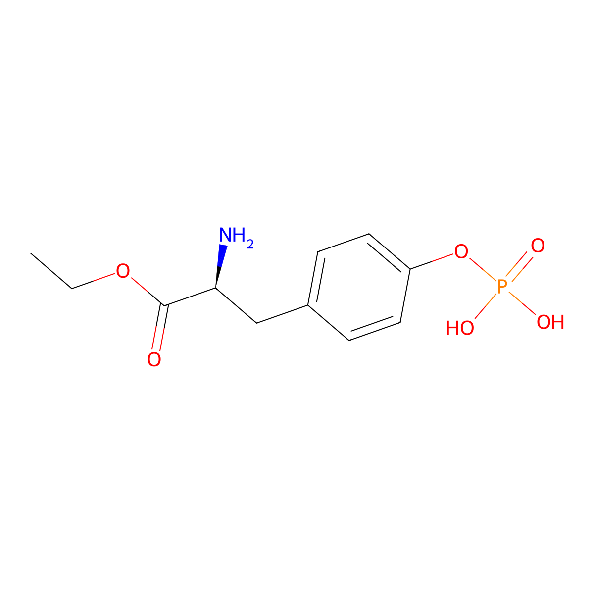 {4-[(2S)-2-amino-3-ethoxy-3-oxopropyl]phenoxy}phosphonic acid molecular structure, CAS 2679807-12-4