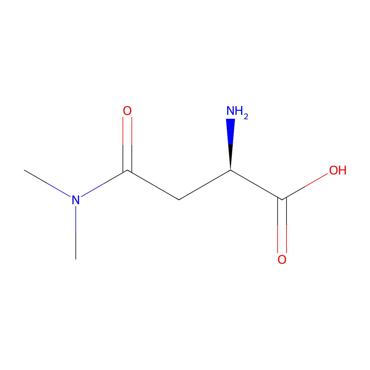 (2R)-2-amino-3-(dimethylcarbamoyl)propanoic acid molecular structure, CAS 2679807-15-7