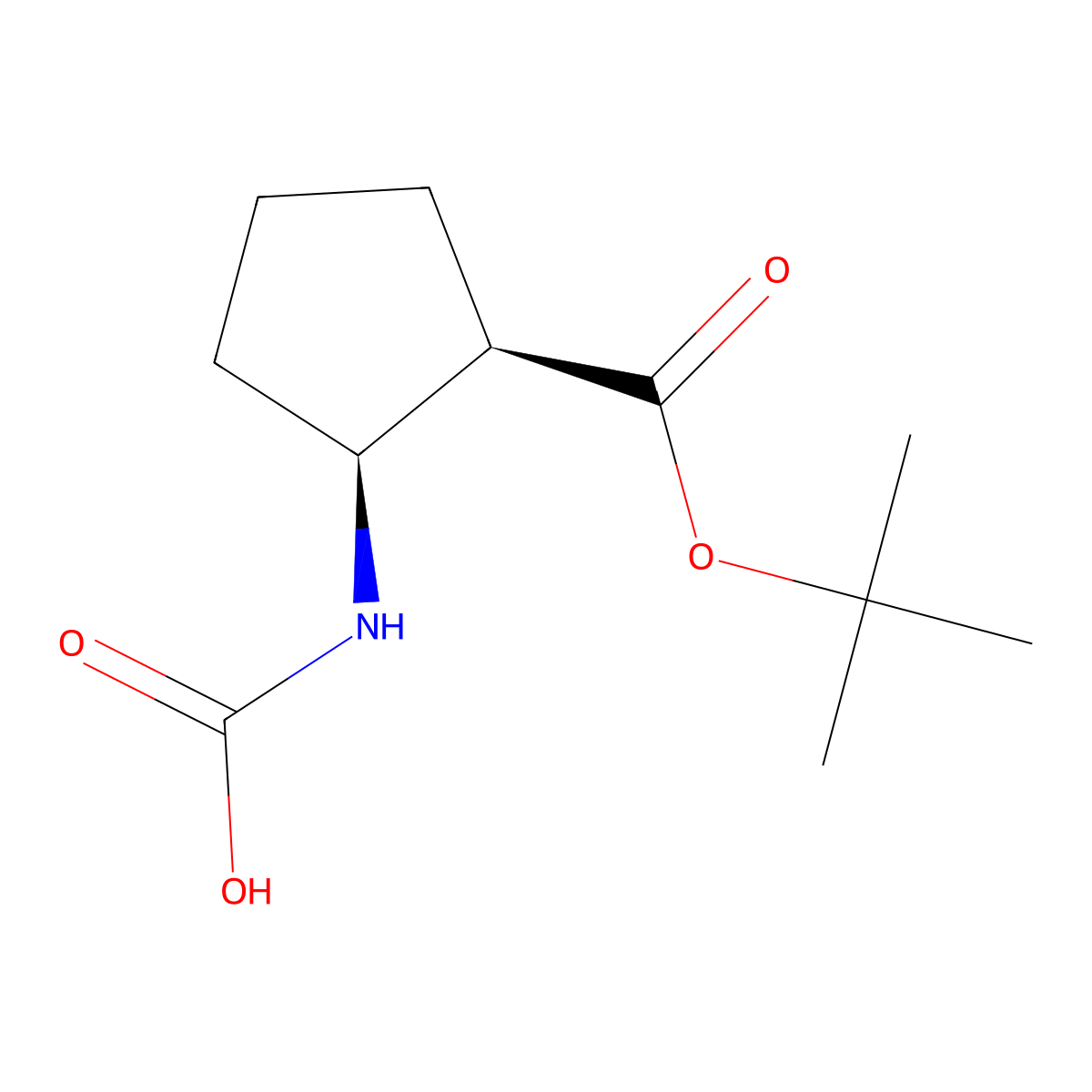 rac-[(1R,2S)-2-[(tert-butoxy)carbonyl]cyclopentyl]carbamic acid molecular structure, CAS 2679808-16-1