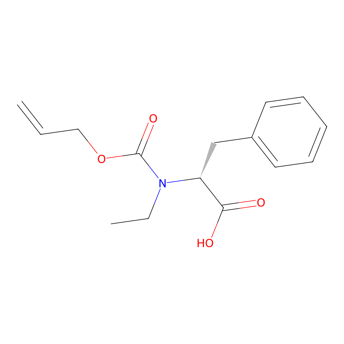 (2R)-2-{ethyl[(prop-2-en-1-yloxy)carbonyl]amino}-3-phenylpropanoic acid molecular structure, CAS 2679808-19-4