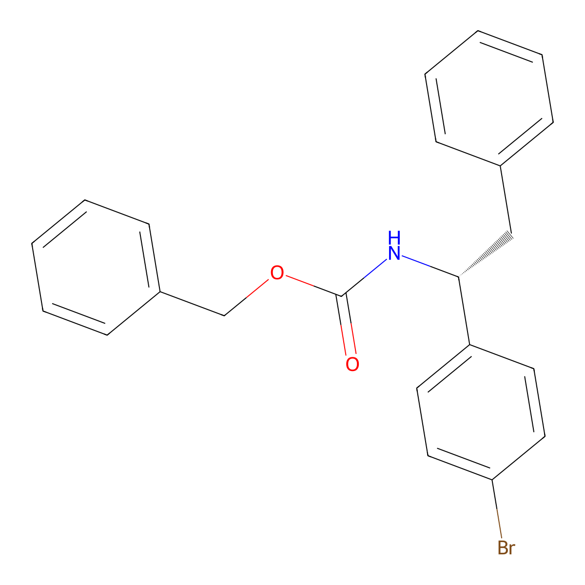 benzyl N-[(1R)-1-(4-bromophenyl)-2-phenylethyl]carbamate molecular structure, CAS 2679808-24-1