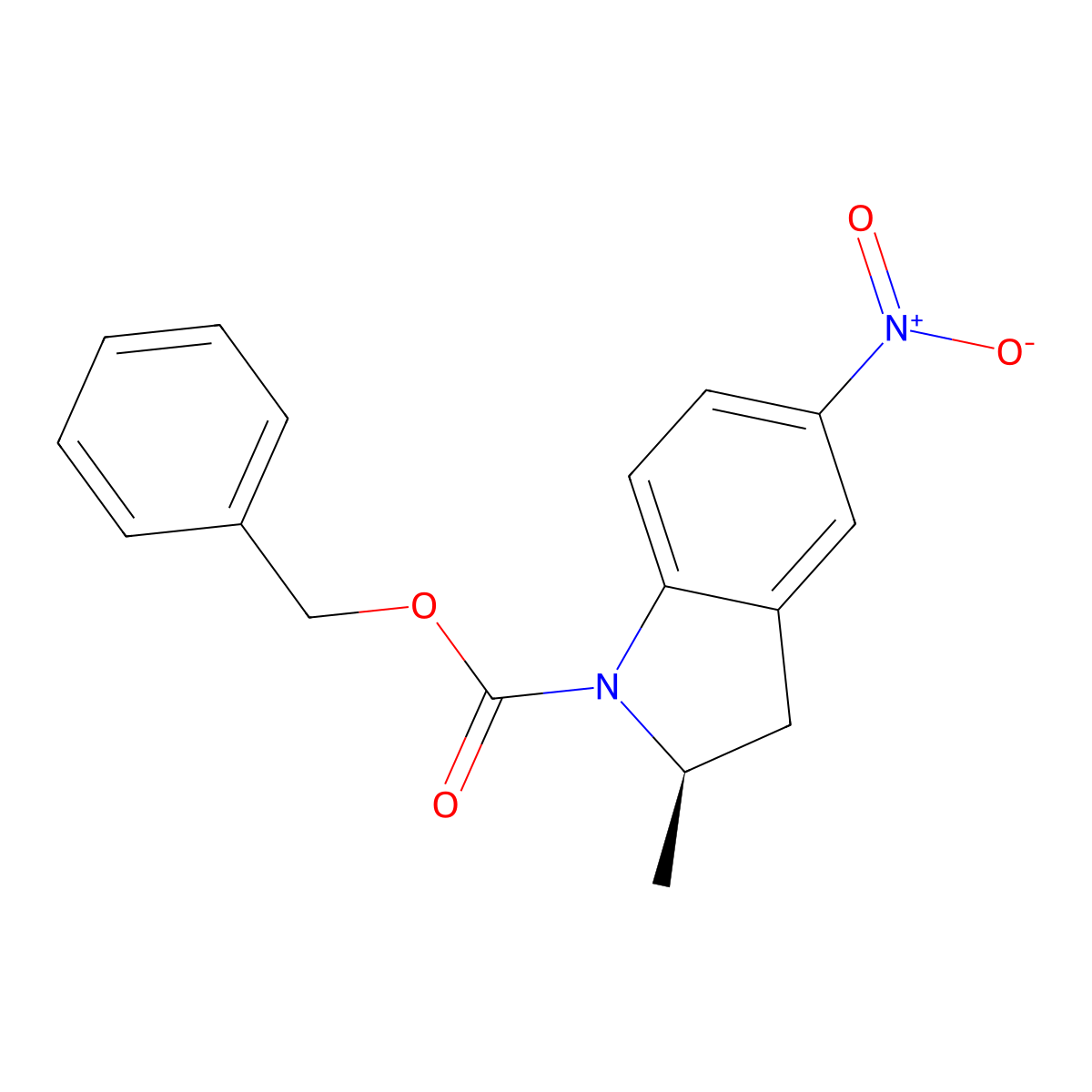 benzyl (2R)-2-methyl-5-nitro-2,3-dihydro-1H-indole-1-carboxylate molecular structure, CAS 2679808-38-7