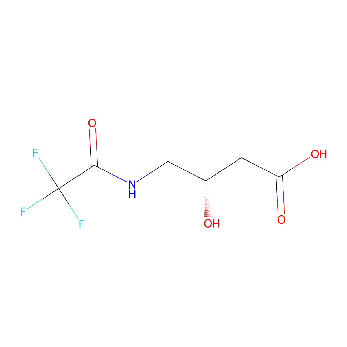 (3S)-3-hydroxy-4-(trifluoroacetamido)butanoic acid molecular structure, CAS 2679808-41-2