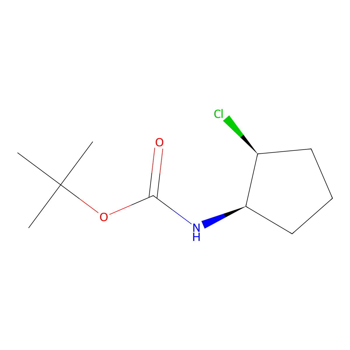 rac-tert-butyl N-[(1R,2S)-2-chlorocyclopentyl]carbamate molecular structure, CAS 2679808-56-9