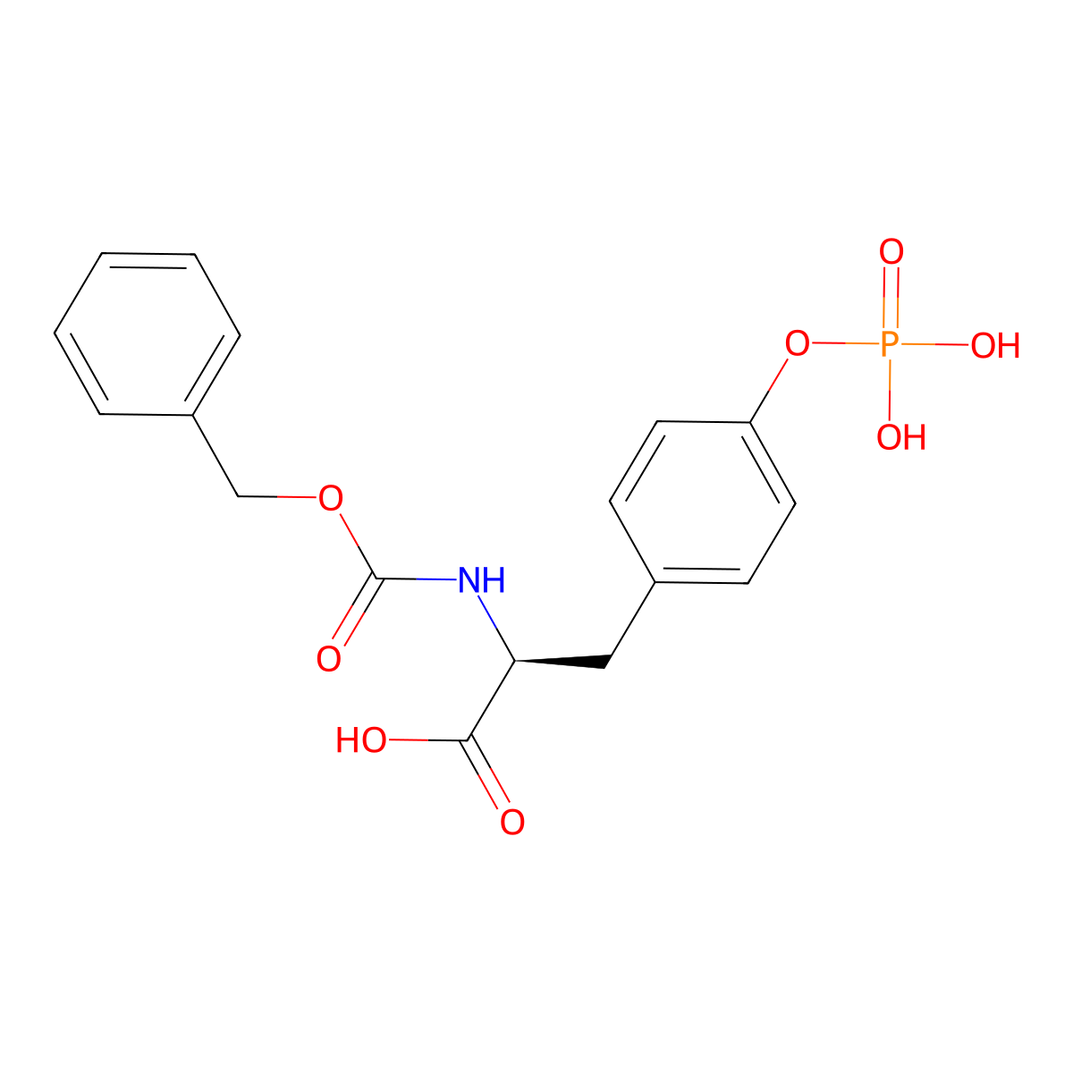 (2S)-2-{[(benzyloxy)carbonyl]amino}-3-[4-(phosphonooxy)phenyl]propanoic acid molecular structure, CAS 2679808-66-1