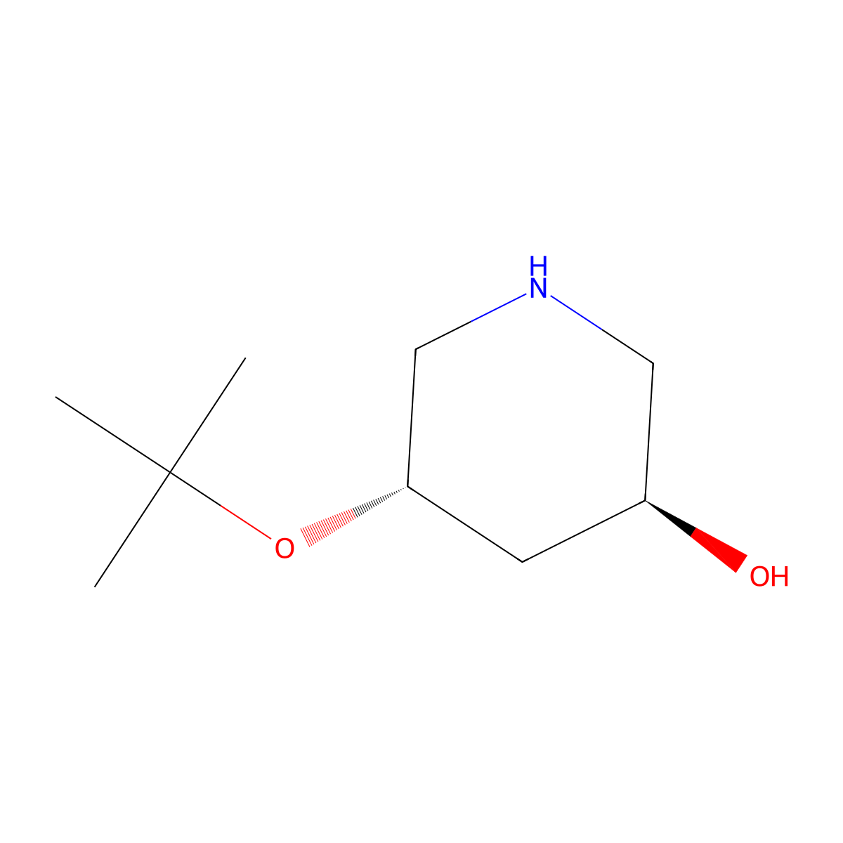 (3S,5S)-5-(tert-butoxy)piperidin-3-ol molecular structure, CAS 2679808-69-4