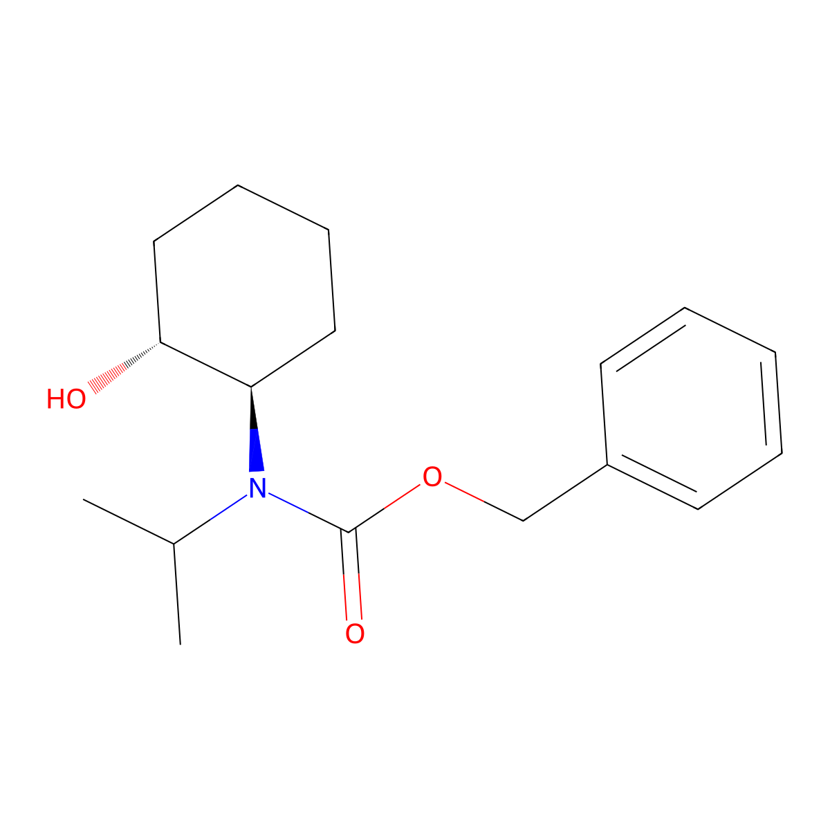 rac-benzyl N-[(1R,2R)-2-hydroxycyclohexyl]-N-(propan-2-yl)carbamate molecular structure, CAS 2679808-85-4