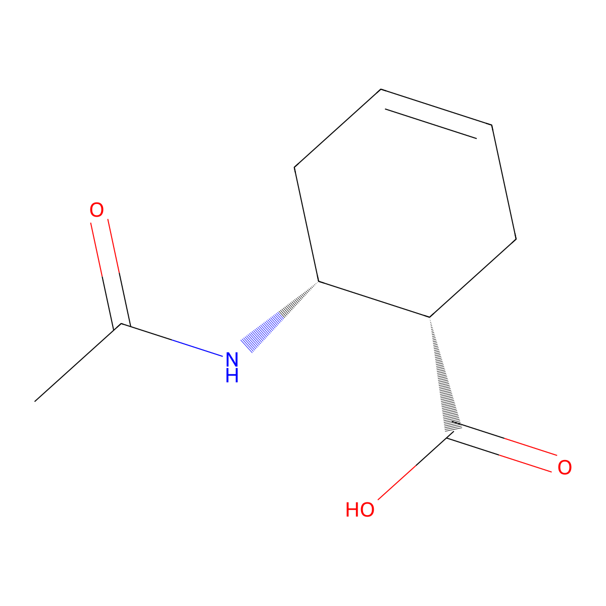 rac-(1R,6S)-6-acetamidocyclohex-3-ene-1-carboxylic acid molecular structure, CAS 2679808-86-5