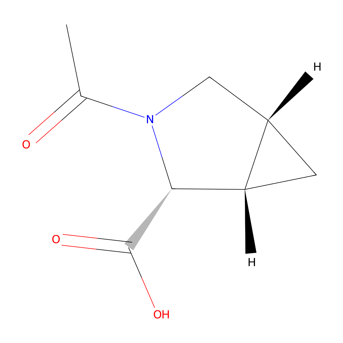 rac-(1R,2S,5S)-3-acetyl-3-azabicyclo[3.1.0]hexane-2-carboxylic acid molecular structure, CAS 2679808-93-4