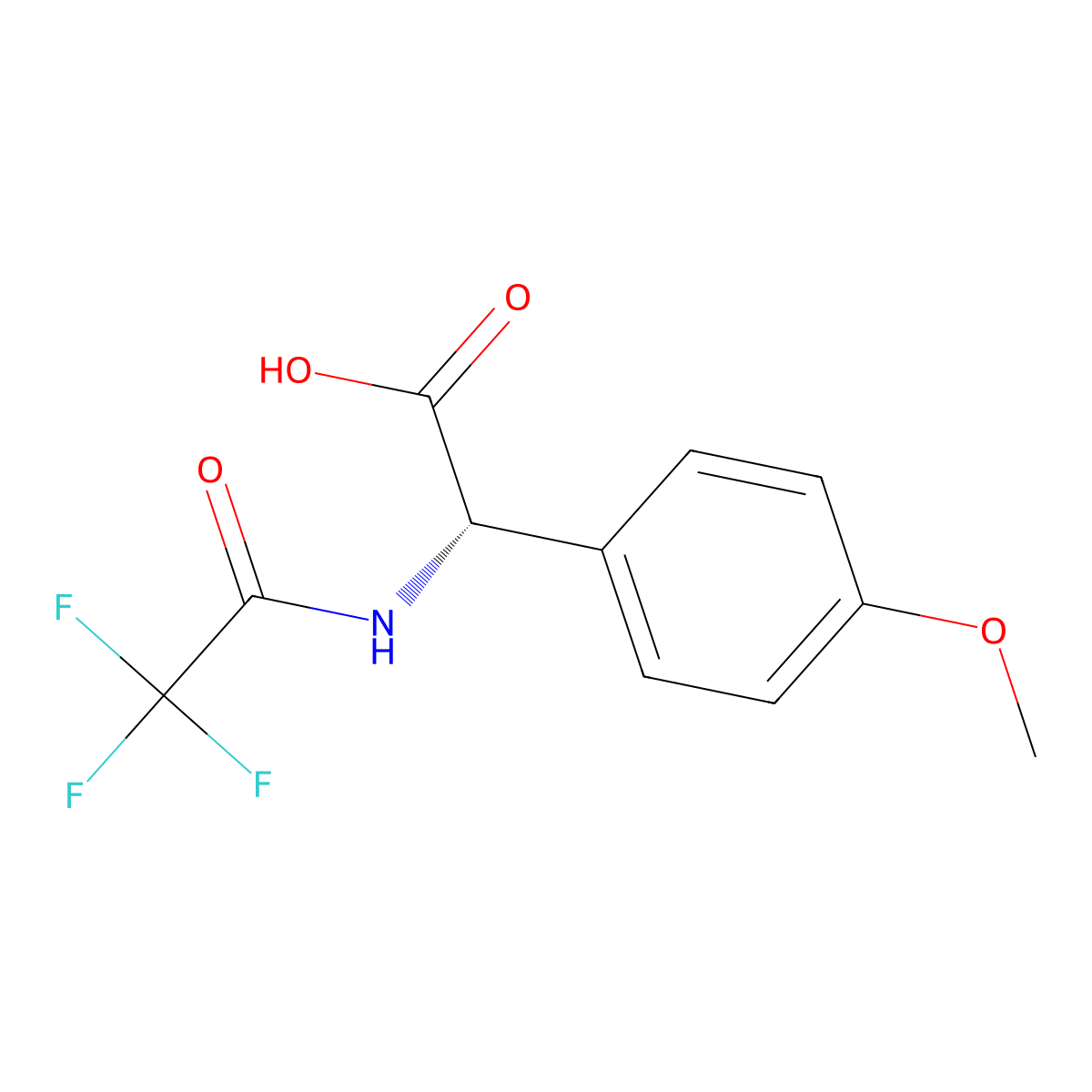 (2S)-2-(4-methoxyphenyl)-2-(2,2,2-trifluoroacetamido)acetic acid molecular structure, CAS 2679809-12-0