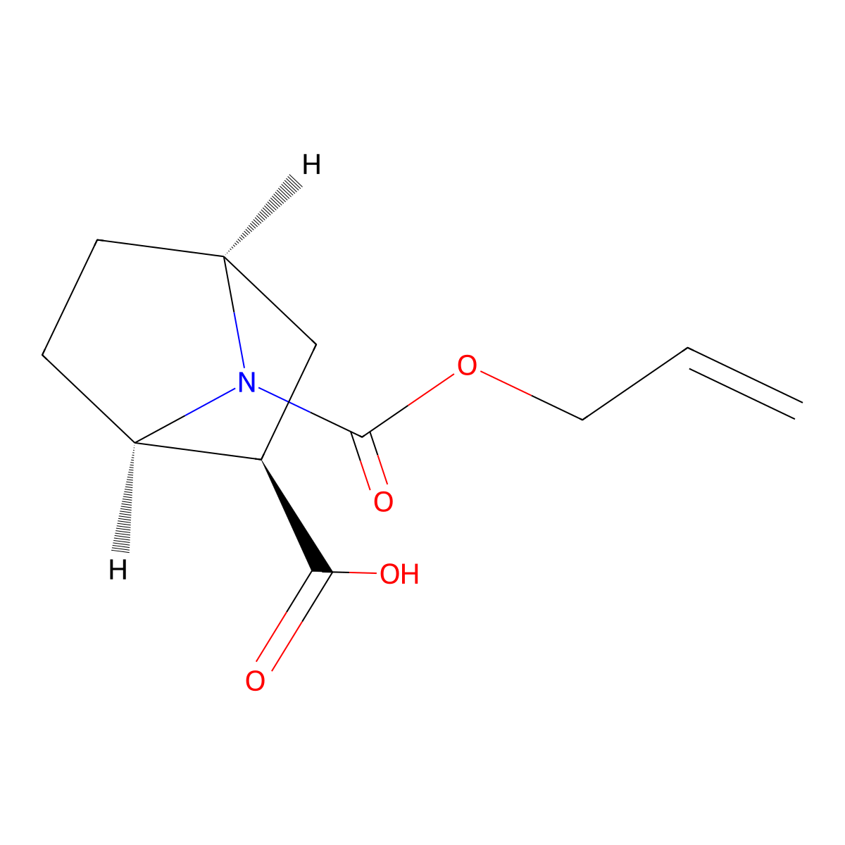 rac-(1R,2R,4S)-7-[(prop-2-en-1-yloxy)carbonyl]-7-azabicyclo[2.2.1]heptane-2-carboxylic acid molecular structure, CAS 2679809-24-4