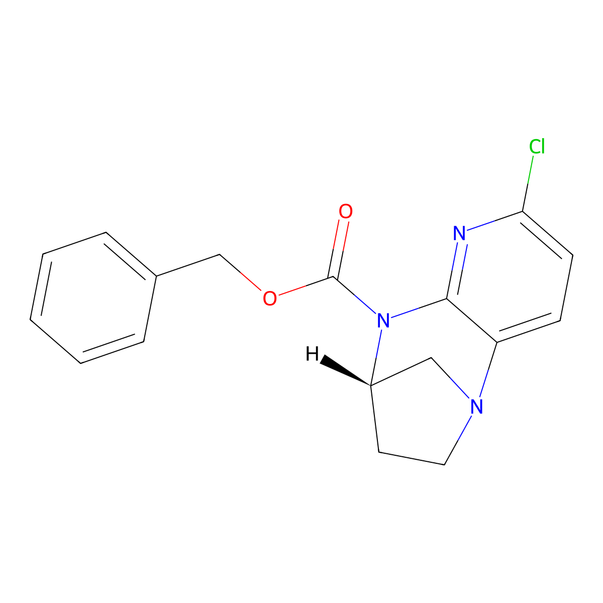 benzyl (9S)-5-chloro-1,6,8-triazatricyclo[7.2.1.0,2,7]dodeca-2,4,6-triene-8-carboxylate molecular structure, CAS 2679809-27-7