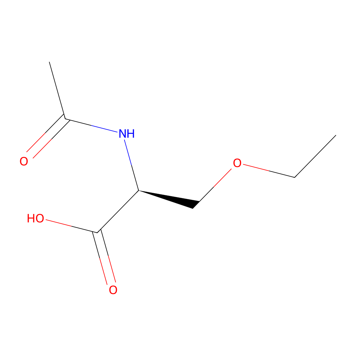 (2S)-2-acetamido-3-ethoxypropanoic acid molecular structure, CAS 2679809-29-9
