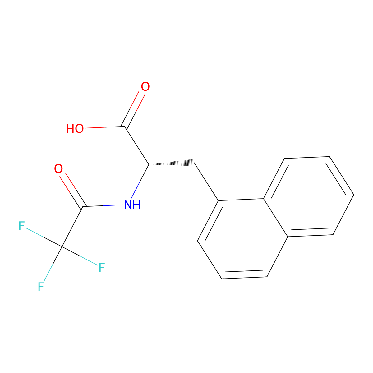 (2S)-3-(naphthalen-1-yl)-2-(2,2,2-trifluoroacetamido)propanoic acid molecular structure, CAS 2679809-31-3