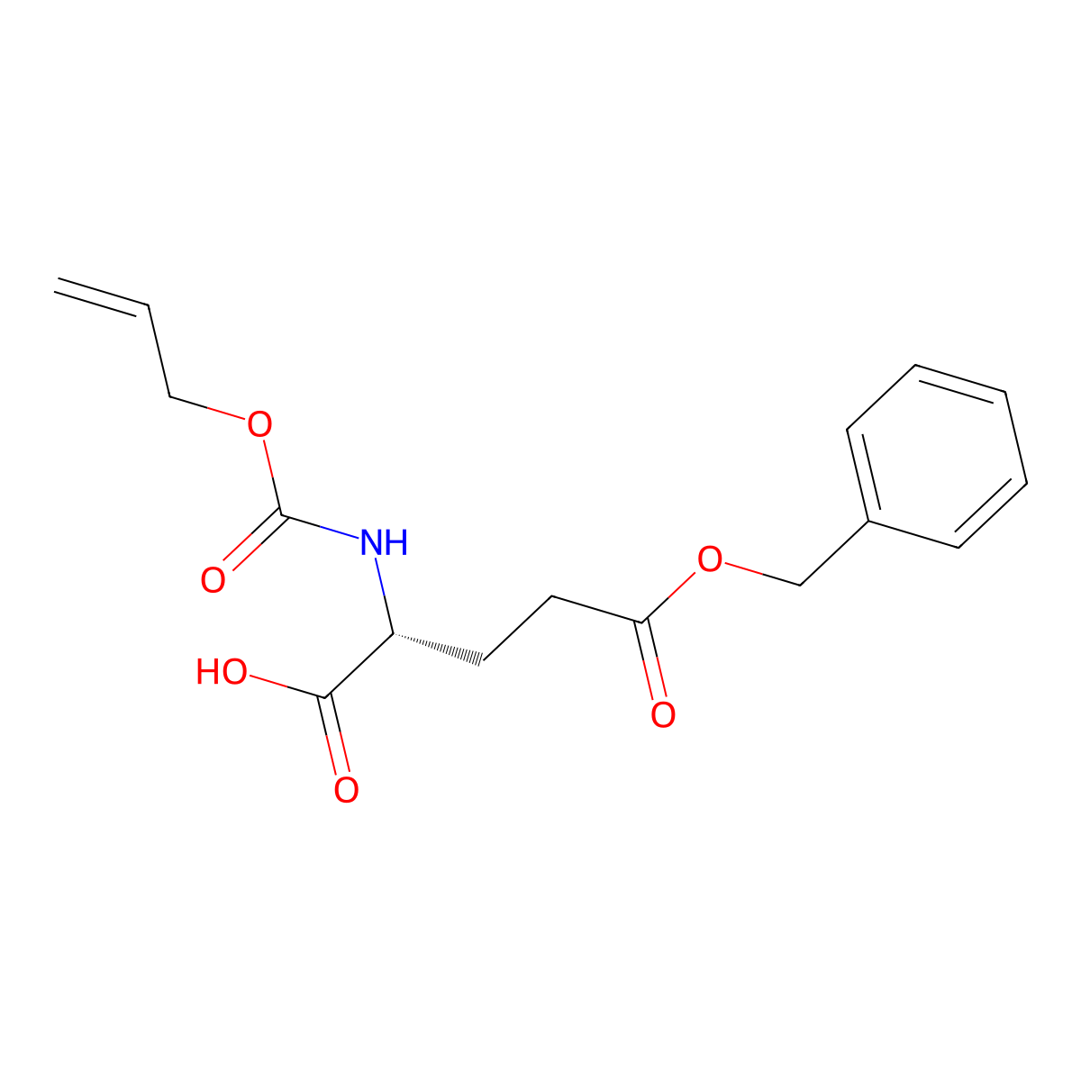 (2R)-5-(benzyloxy)-5-oxo-2-{[(prop-2-en-1-yloxy)carbonyl]amino}pentanoic acid molecular structure, CAS 2679809-33-5