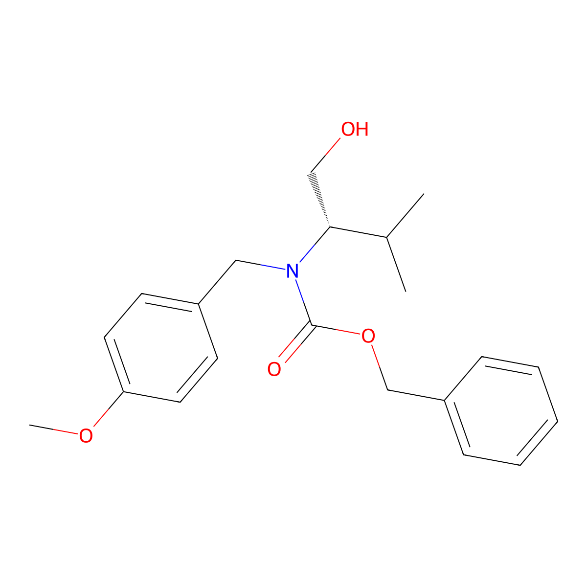 benzyl N-[(2S)-1-hydroxy-3-methylbutan-2-yl]-N-[(4-methoxyphenyl)methyl]carbamate molecular structure, CAS 2679809-61-9