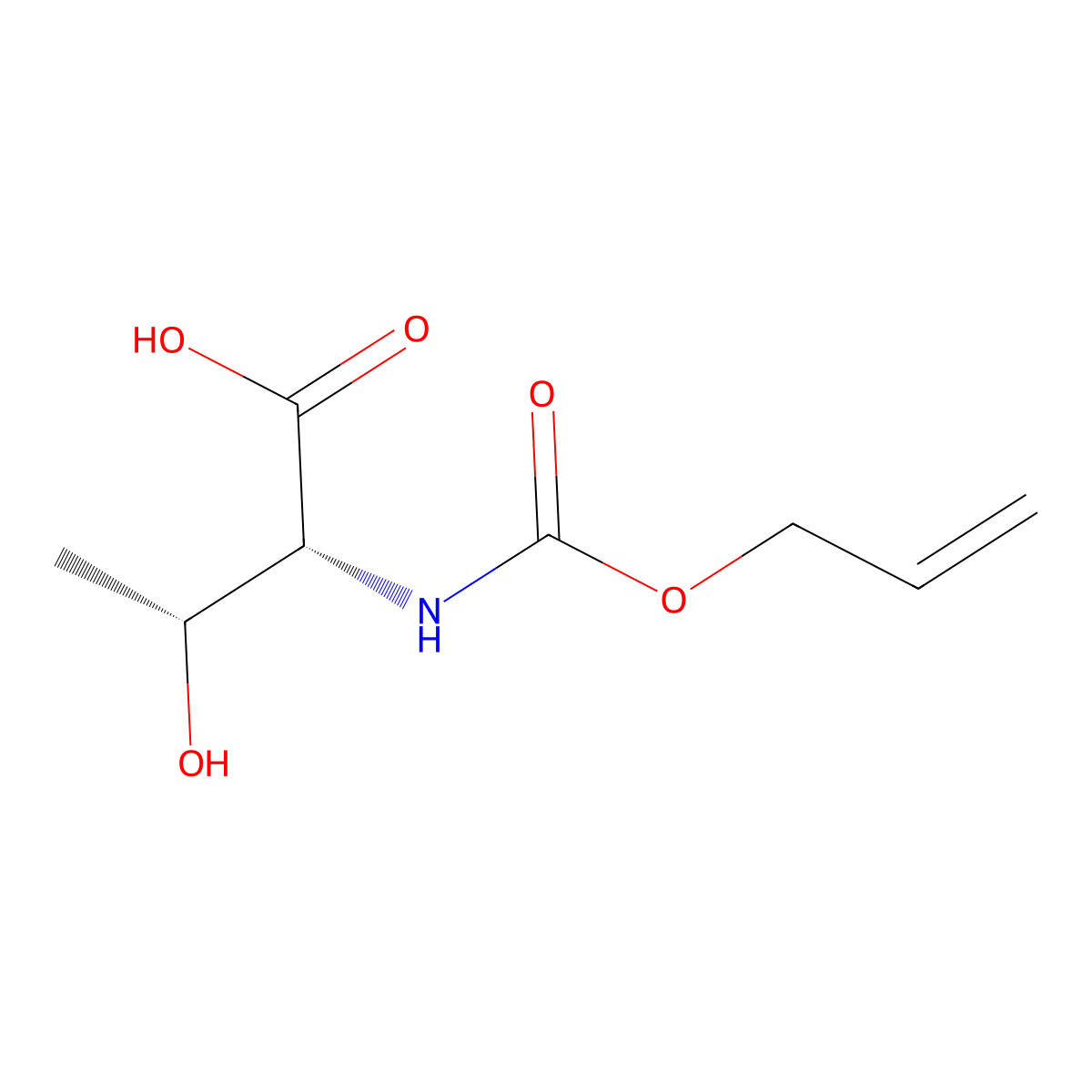 (2R,3R)-3-hydroxy-2-{[(prop-2-en-1-yloxy)carbonyl]amino}butanoic acid molecular structure, CAS 2679809-74-4