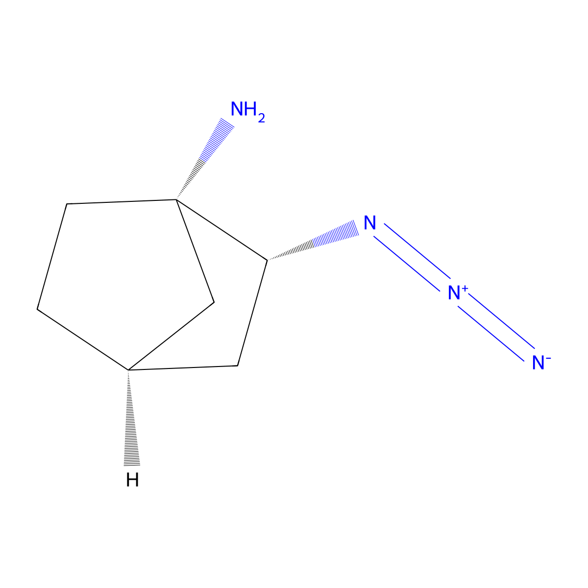 rac-(1R,2S,4S)-2-azidobicyclo[2.2.1]heptan-1-amine molecular structure, CAS 2679809-81-3
