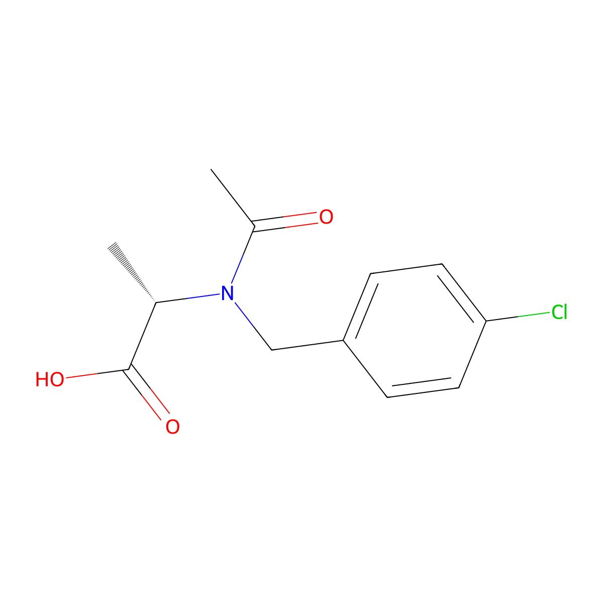 (2S)-2-{N-[(4-chlorophenyl)methyl]acetamido}propanoic acid molecular structure, CAS 2679809-87-9