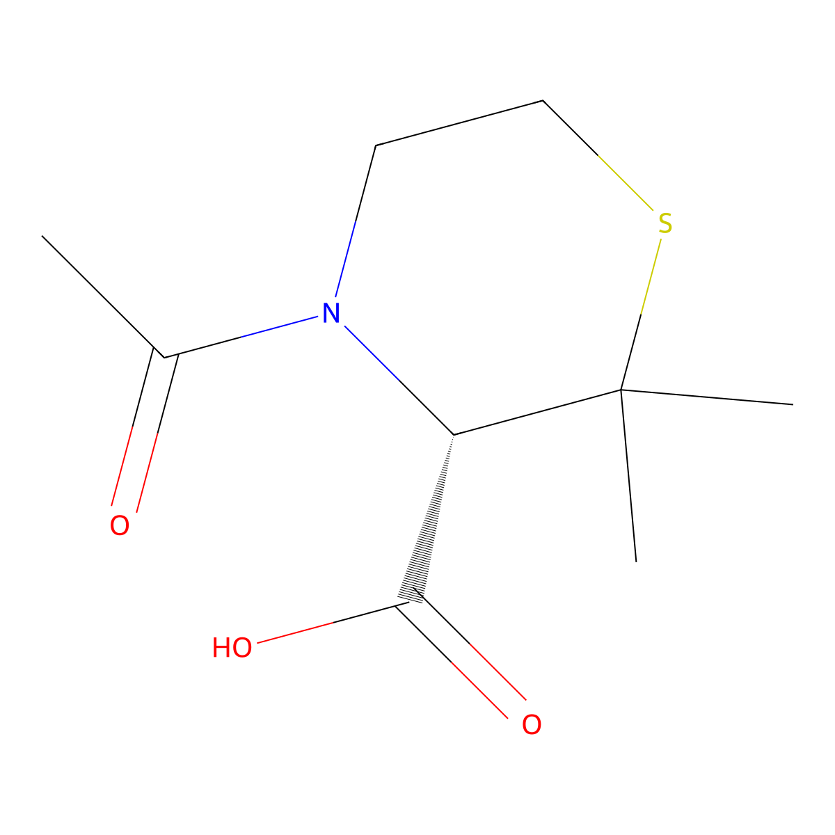 (3S)-4-acetyl-2,2-dimethylthiomorpholine-3-carboxylic acid molecular structure, CAS 2679809-89-1