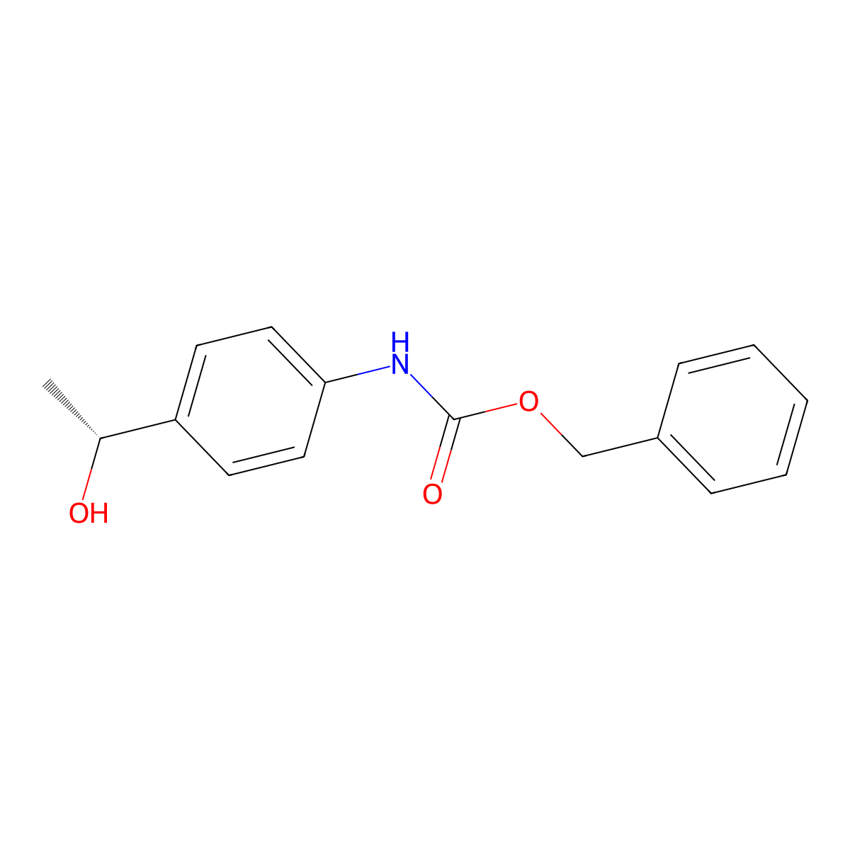 benzyl N-{4-[(1R)-1-hydroxyethyl]phenyl}carbamate molecular structure, CAS 2679811-72-2