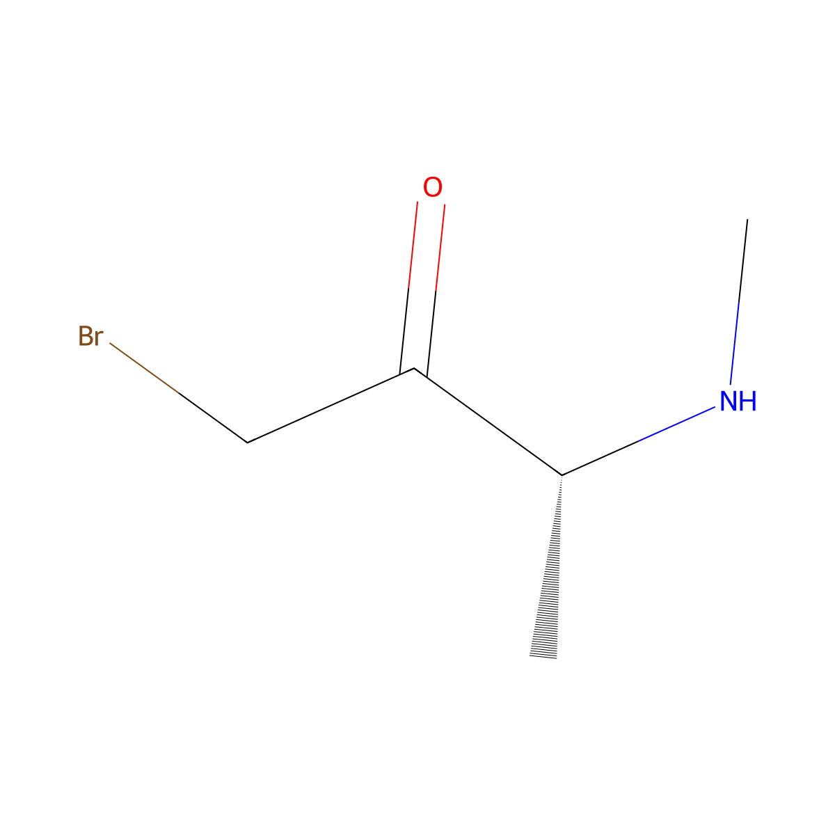 (3R)-1-bromo-3-(methylamino)butan-2-one molecular structure, CAS 2679811-84-6