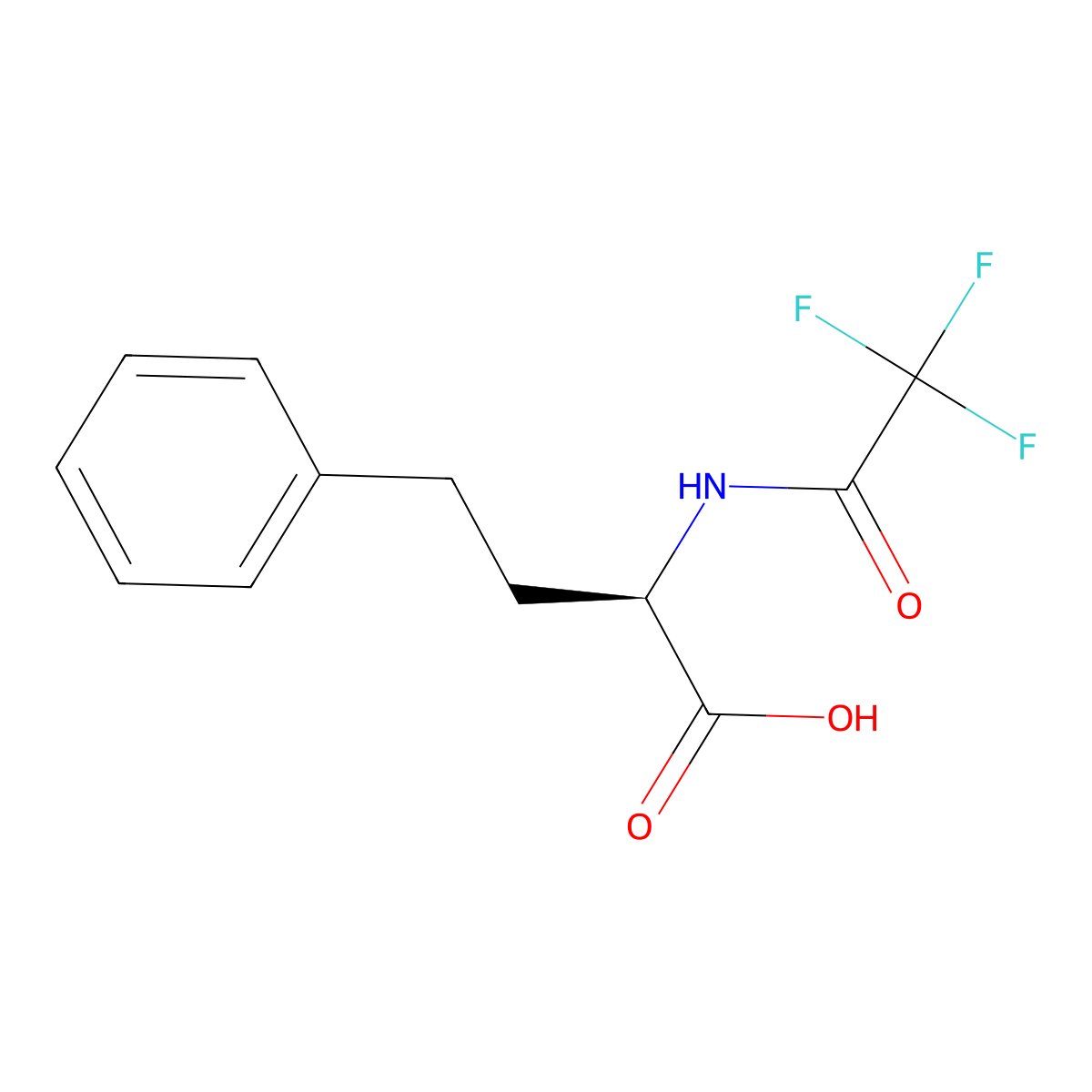(2R)-4-phenyl-2-(trifluoroacetamido)butanoic acid molecular structure, CAS 2679811-86-8