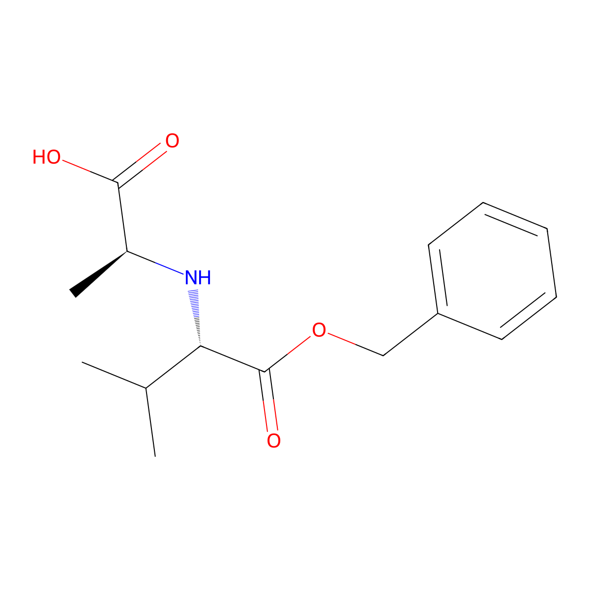 (2S)-2-{[(2S)-1-(benzyloxy)-3-methyl-1-oxobutan-2-yl]amino}propanoic acid molecular structure, CAS 2679811-92-6