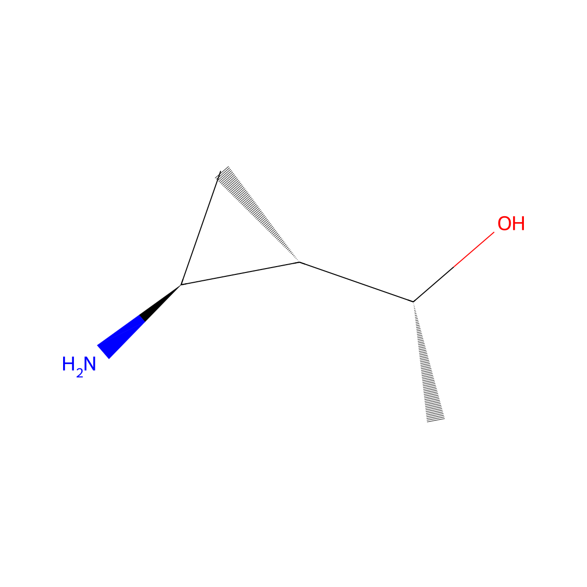 rac-(1R)-1-[(1S,2S)-2-aminocyclopropyl]ethan-1-ol molecular structure, CAS 2679812-27-0