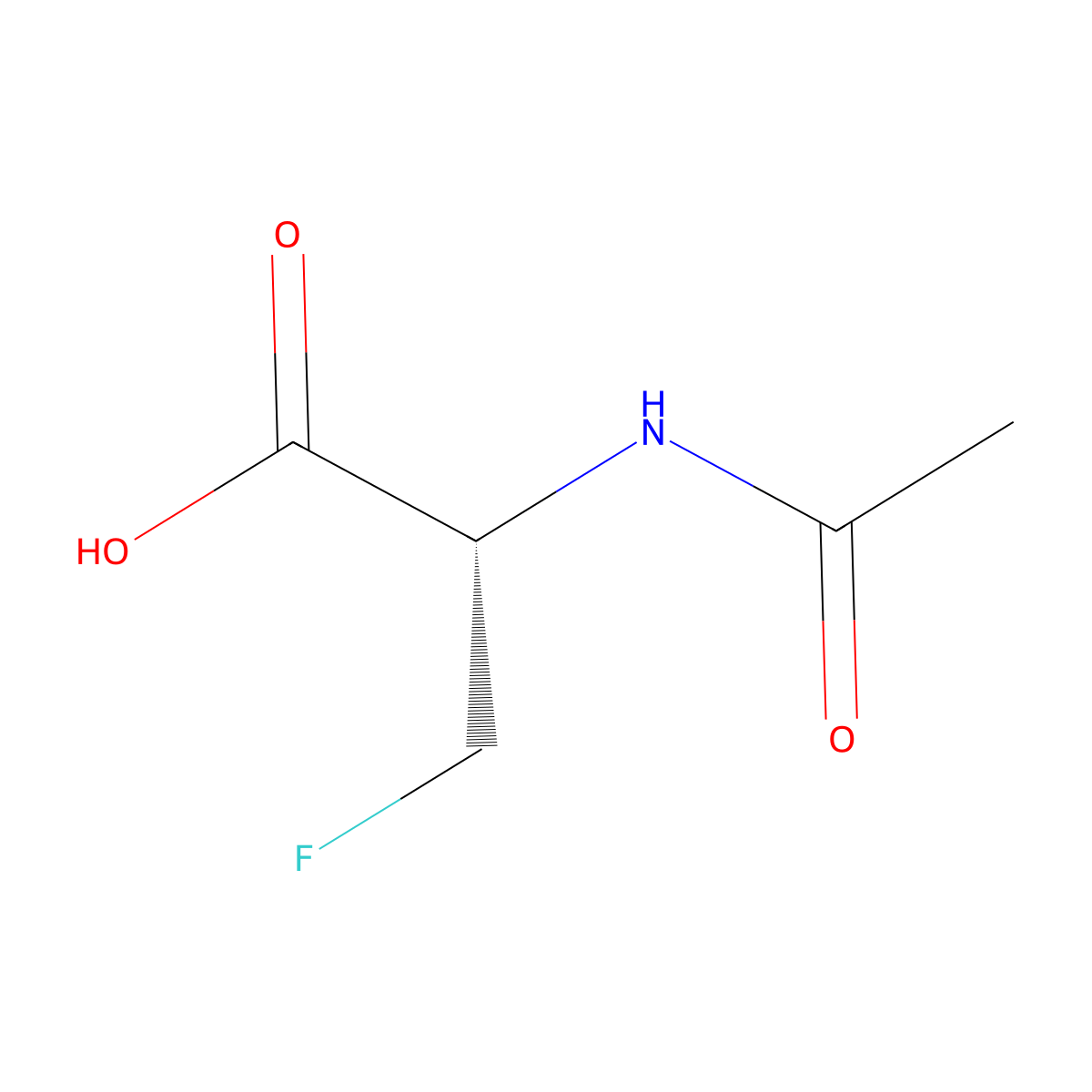 (2S)-2-acetamido-3-fluoropropanoic acid molecular structure, CAS 2679812-52-1