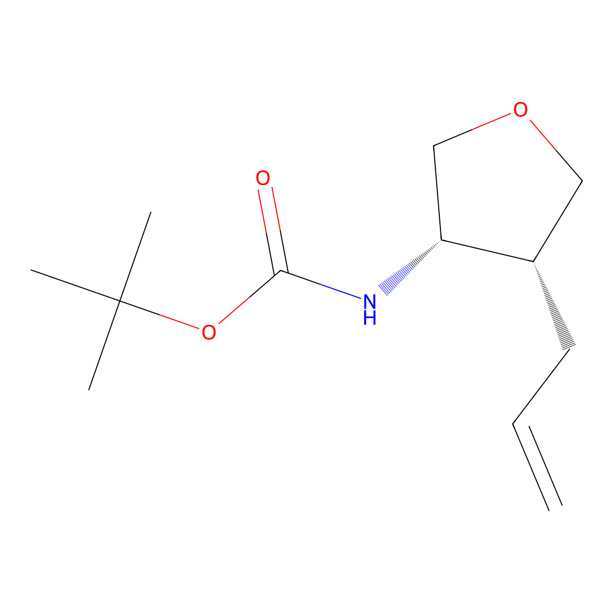rac-tert-butyl N-[(3R,4S)-4-(prop-2-en-1-yl)oxolan-3-yl]carbamate molecular structure, CAS 2679812-54-3