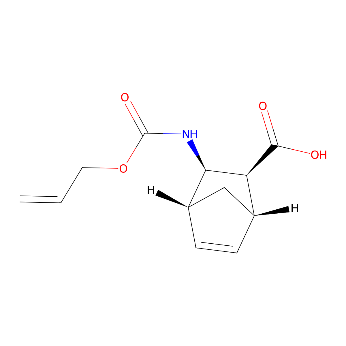rac-(1R,2R,3S,4S)-3-{[(prop-2-en-1-yloxy)carbonyl]amino}bicyclo[2.2.1]hept-5-ene-2-carboxylic acid molecular structure, CAS 2679812-74-7