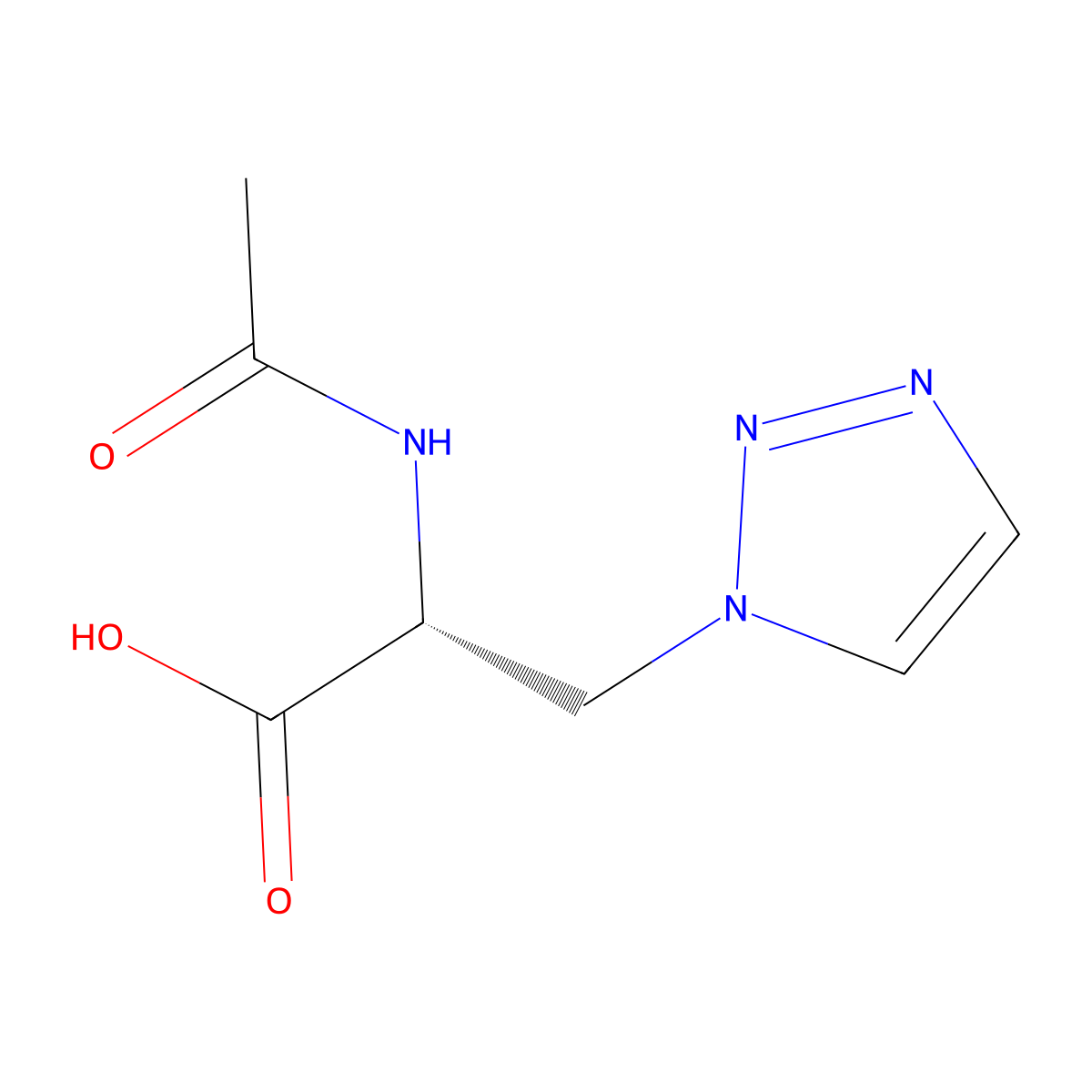 (2R)-2-acetamido-3-(1H-1,2,3-triazol-1-yl)propanoic acid molecular structure, CAS 2679813-04-6