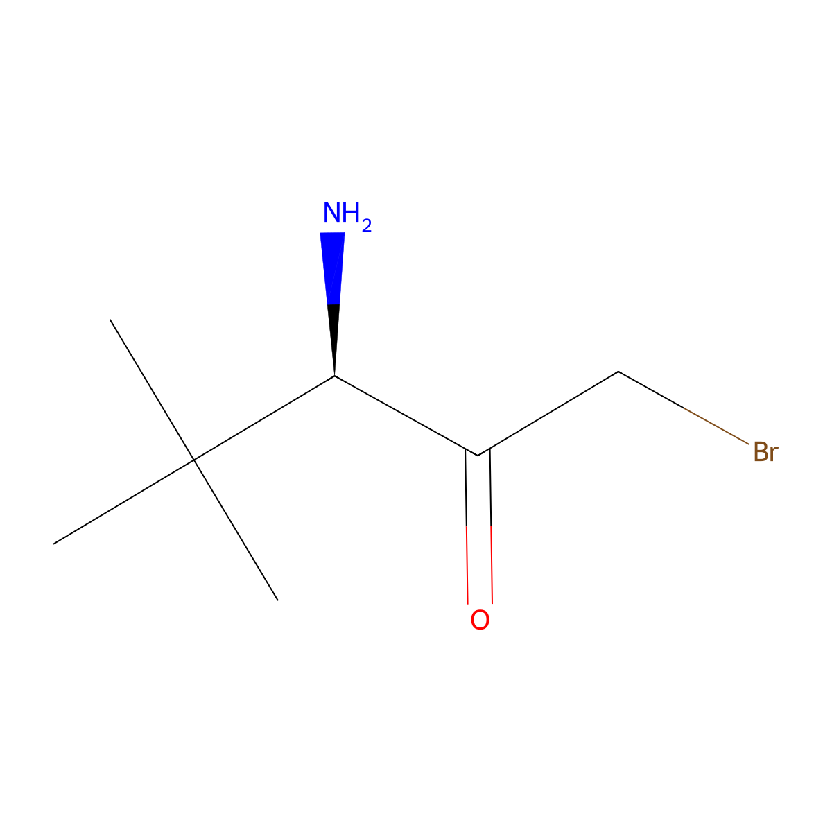 (3R)-3-amino-1-bromo-4,4-dimethylpentan-2-one molecular structure, CAS 2679813-09-1