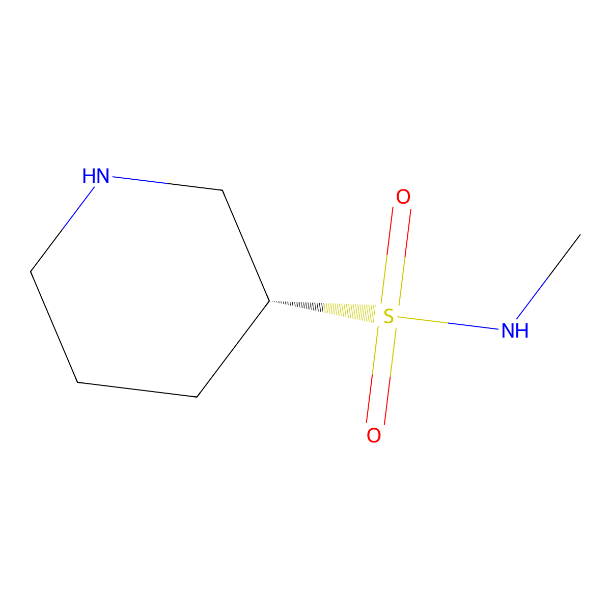 (3R)-N-methylpiperidine-3-sulfonamide molecular structure, CAS 2679813-19-3
