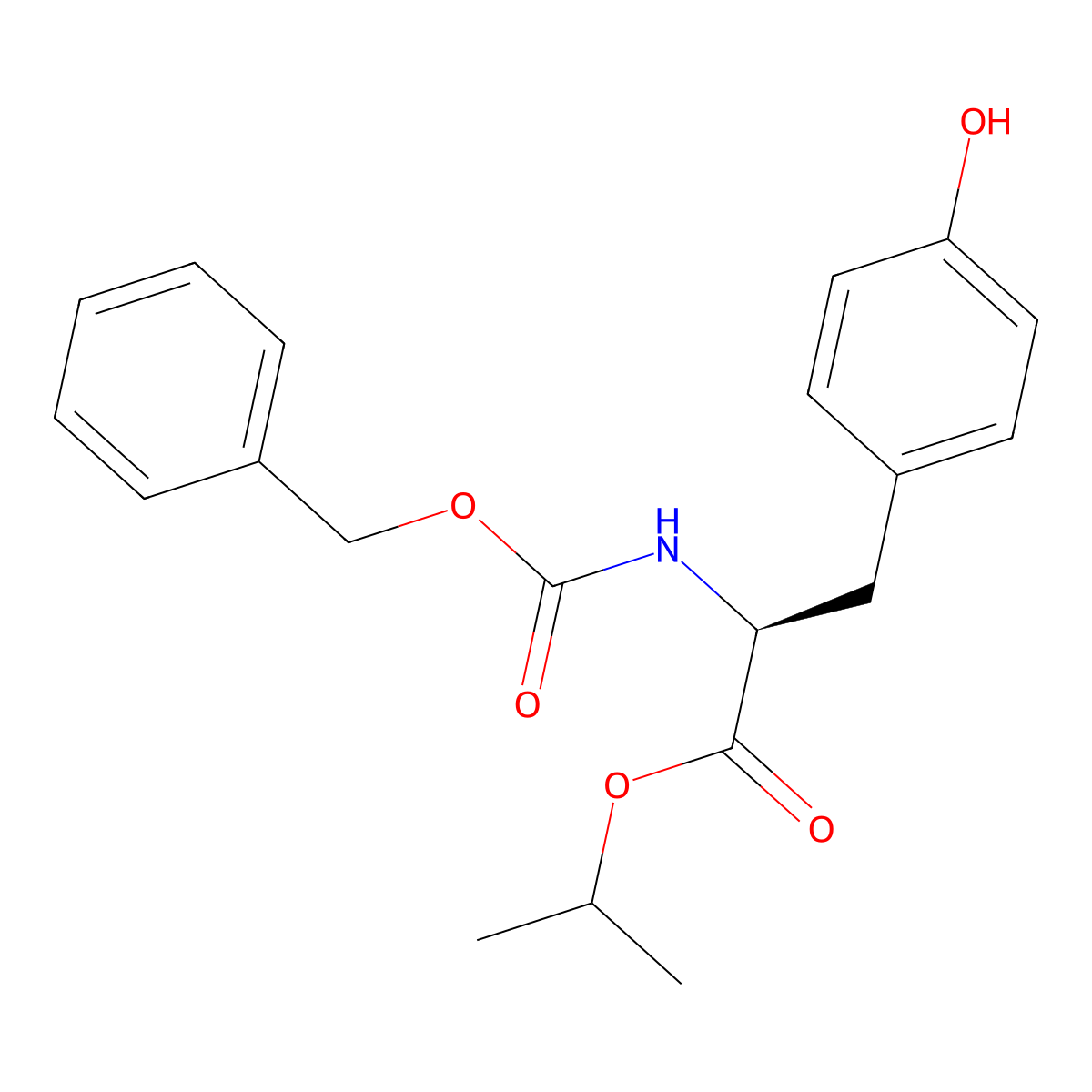 propan-2-yl (2S)-2-{[(benzyloxy)carbonyl]amino}-3-(4-hydroxyphenyl)propanoate molecular structure, CAS 2679813-27-3