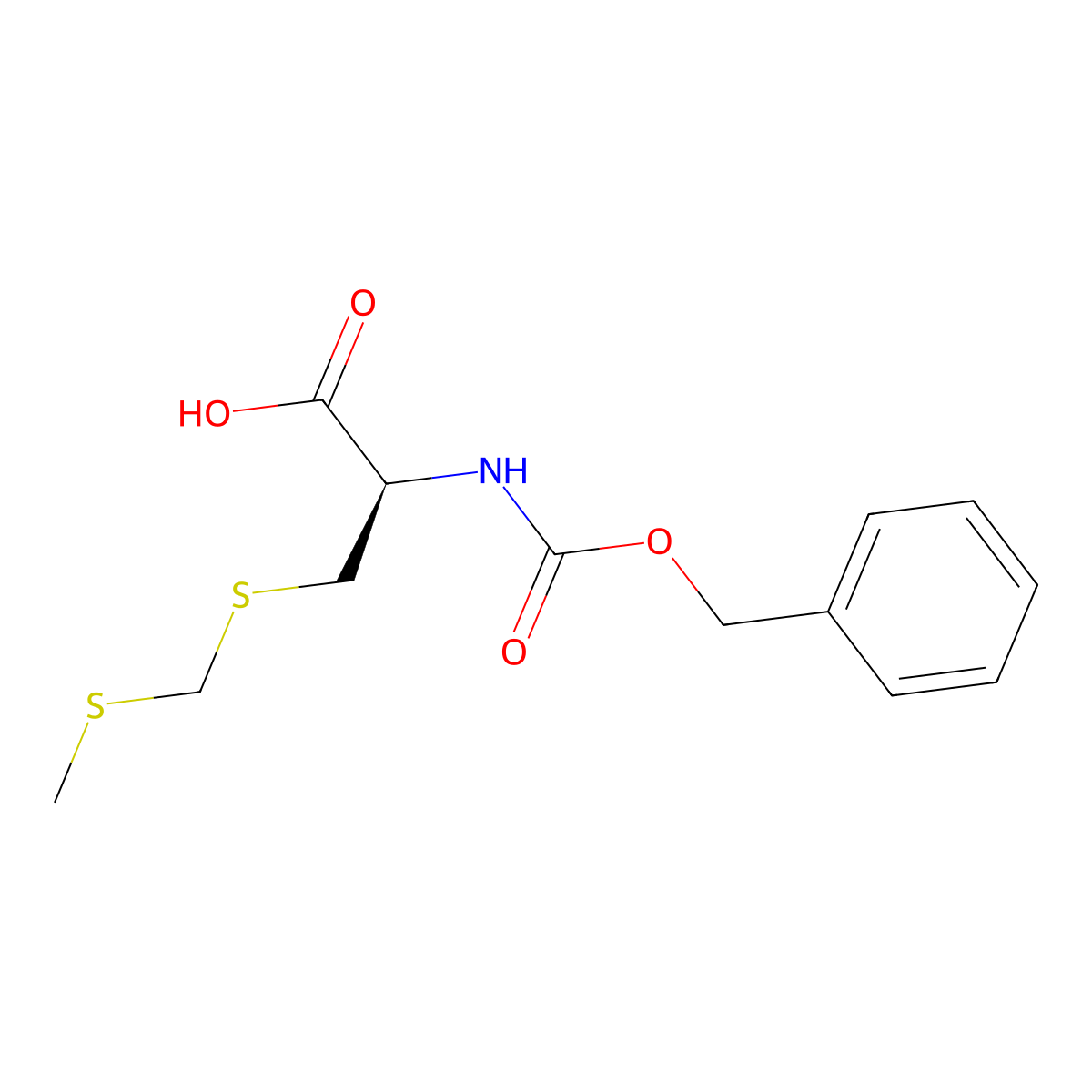 (2R)-2-{[(benzyloxy)carbonyl]amino}-3-{[(methylsulfanyl)methyl]sulfanyl}propanoic acid molecular structure, CAS 2679813-32-0
