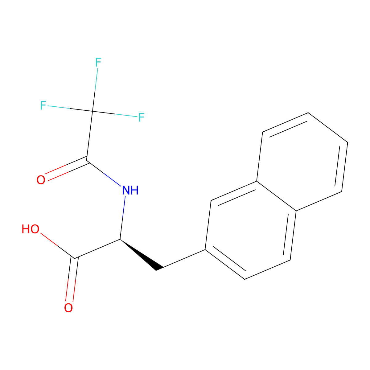 (2S)-3-(naphthalen-2-yl)-2-(2,2,2-trifluoroacetamido)propanoic acid molecular structure, CAS 2679816-26-1