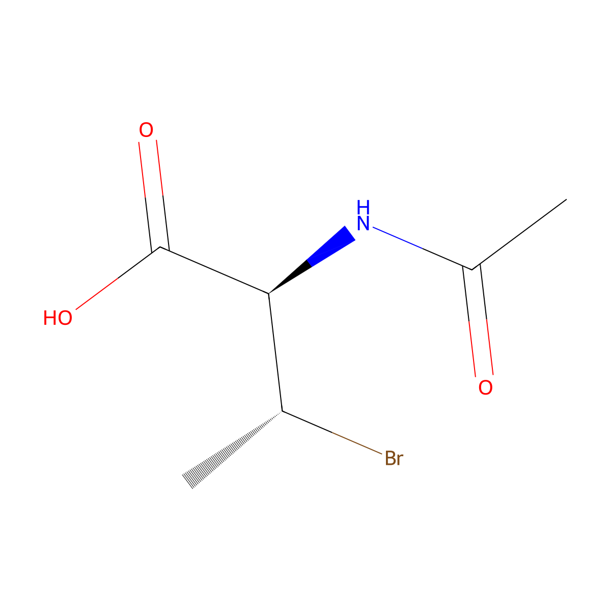 (2R,3R)-3-bromo-2-acetamidobutanoic acid molecular structure, CAS 2679816-38-5