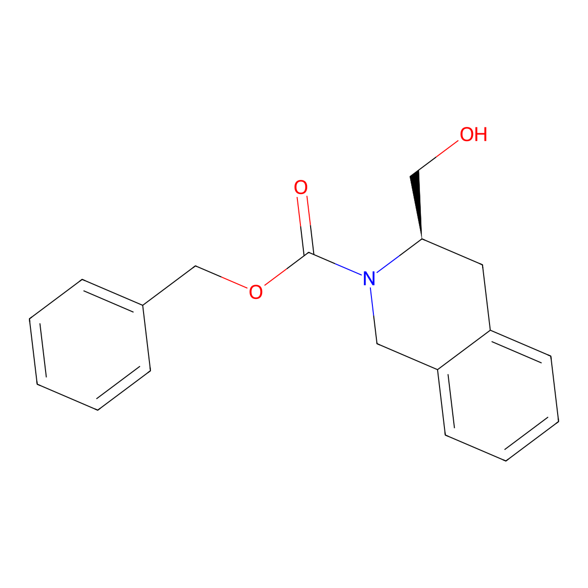 benzyl (3R)-3-(hydroxymethyl)-1,2,3,4-tetrahydroisoquinoline-2-carboxylate molecular structure, CAS 2679816-46-5