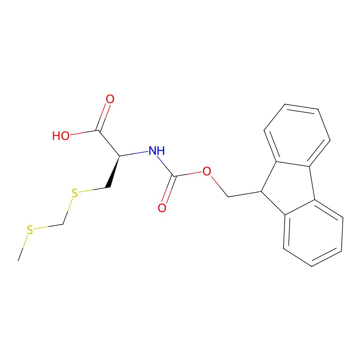 (2R)-2-({[(9H-fluoren-9-yl)methoxy]carbonyl}amino)-3-{[(methylsulfanyl)methyl]sulfanyl}propanoic acid molecular structure, CAS 2679816-55-6