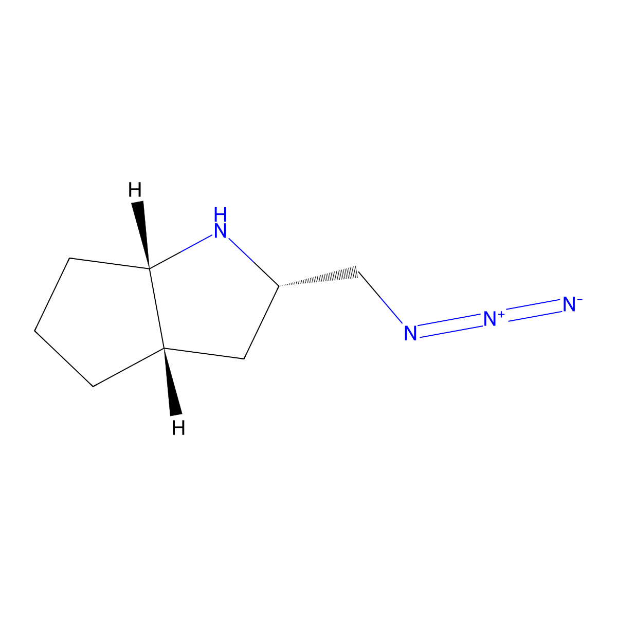 (2S,3aS,6aS)-2-(azidomethyl)-octahydrocyclopenta[b]pyrrole molecular structure, CAS 2679816-58-9