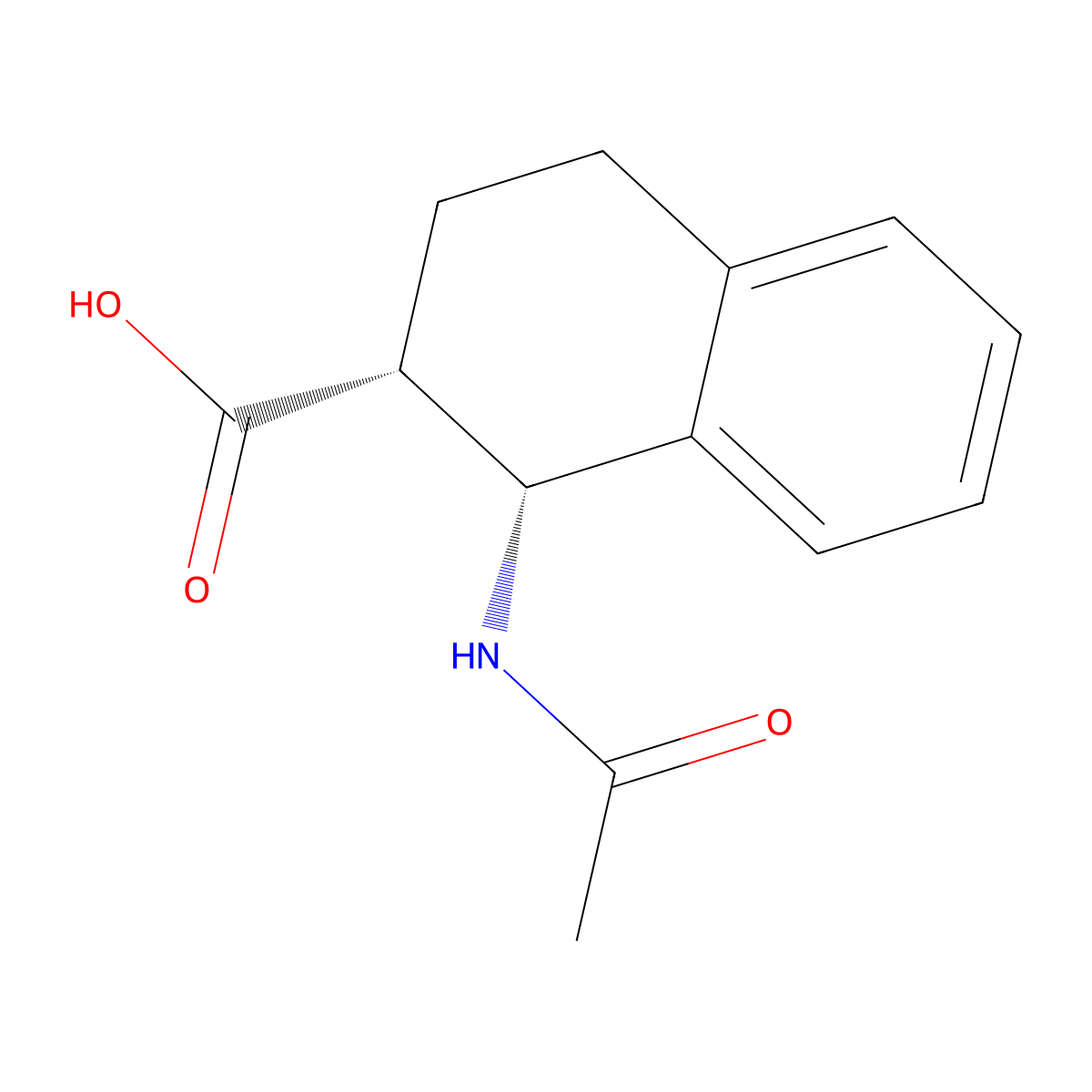 rac-(1R,2R)-1-acetamido-1,2,3,4-tetrahydronaphthalene-2-carboxylic acid molecular structure, CAS 2679816-59-0