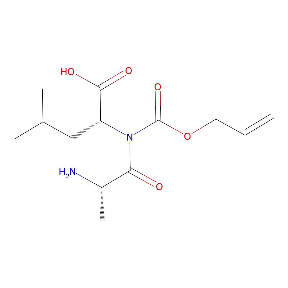(2R)-2-[(2S)-2-amino-N-[(prop-2-en-1-yloxy)carbonyl]propanamido]-4-methylpentanoic acid molecular structure, CAS 2679816-81-8
