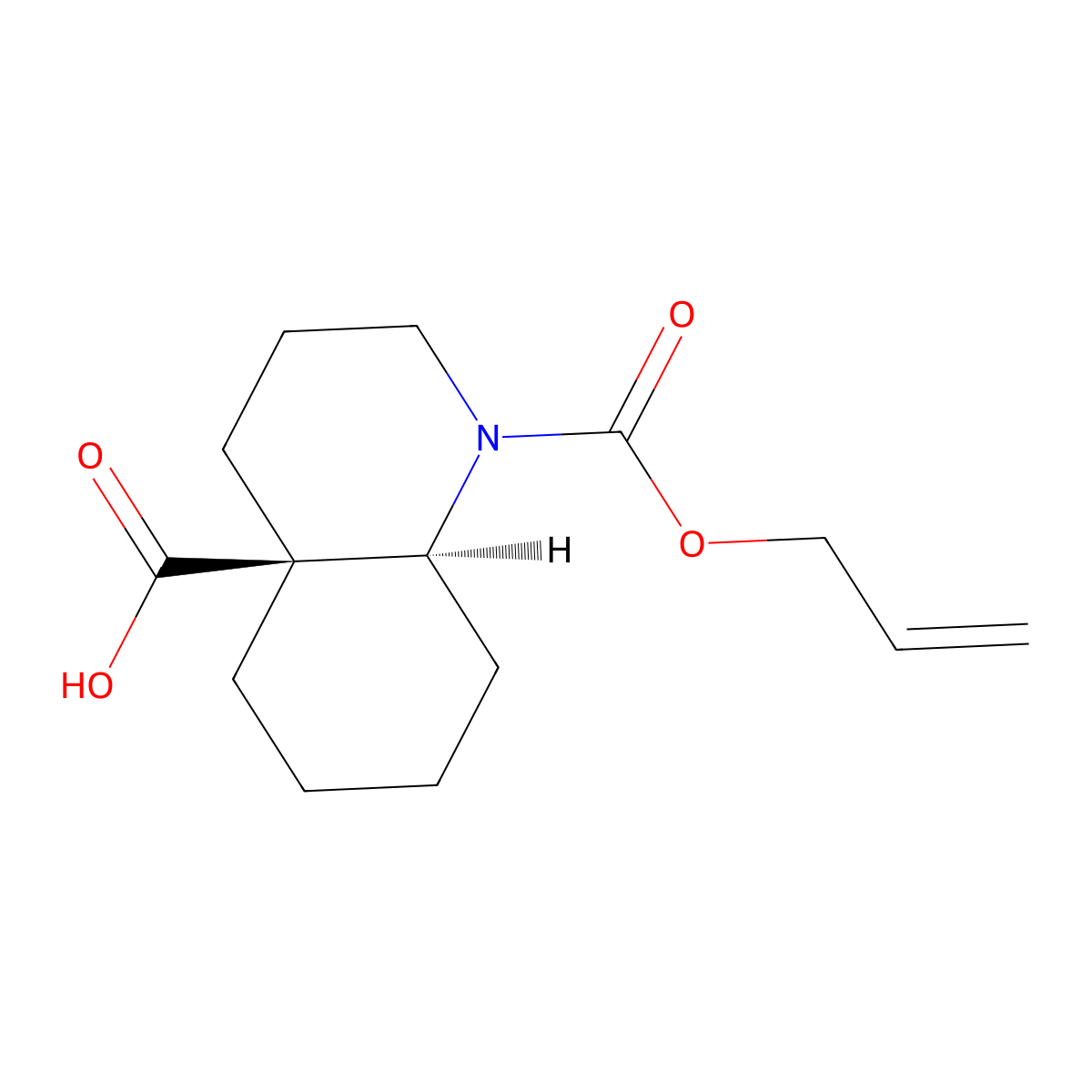 rac-(4aR,8aR)-1-[(prop-2-en-1-yloxy)carbonyl]-decahydroquinoline-4a-carboxylic acid molecular structure, CAS 2679816-83-0
