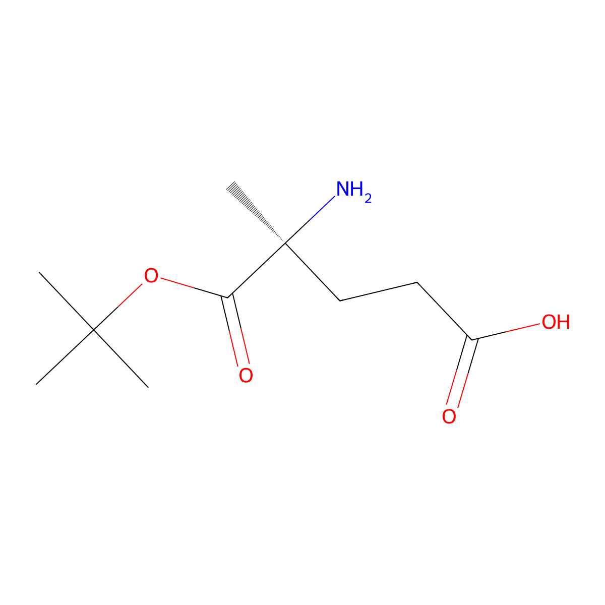 (4S)-4-amino-5-(tert-butoxy)-4-methyl-5-oxopentanoic acid molecular structure, CAS 2679816-87-4