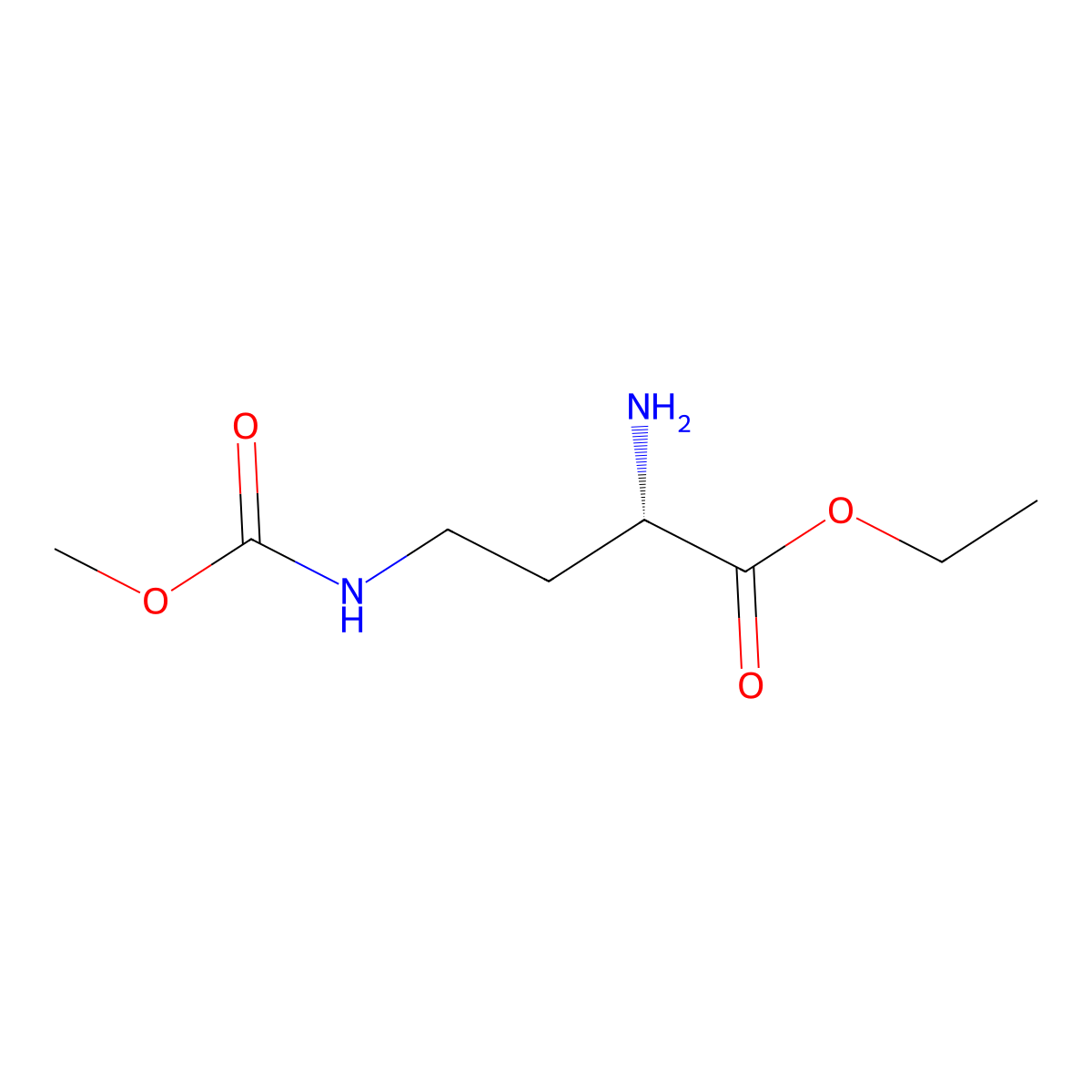 ethyl (2S)-2-amino-4-[(methoxycarbonyl)amino]butanoate molecular structure, CAS 2679816-94-3