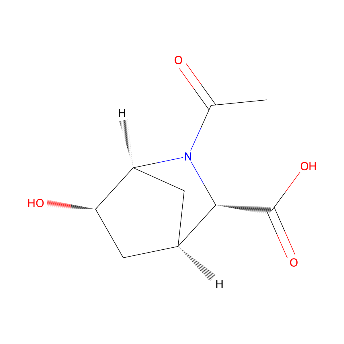 rac-(1R,3R,4S,6R)-2-acetyl-6-hydroxy-2-azabicyclo[2.2.1]heptane-3-carboxylic acid molecular structure, CAS 2679817-05-9